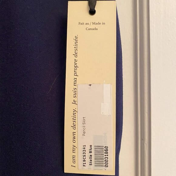 Iris Setlakwe NWT Blue Pencil Skirt Size 4 - Picture 6 of 6